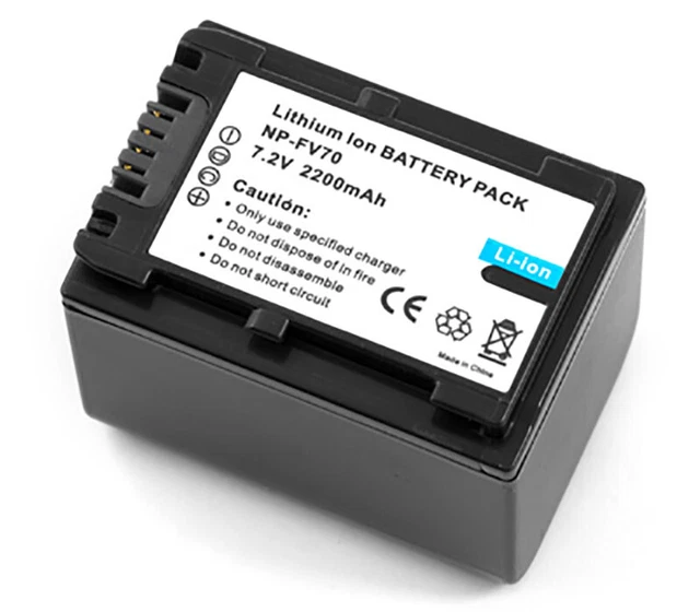 2x CELLONIC Akku Für Sony Kamera – 2200mAh, 7.4V, Kompatibel Mit NP-FV70, NP-FV50, AX53 & Mehr