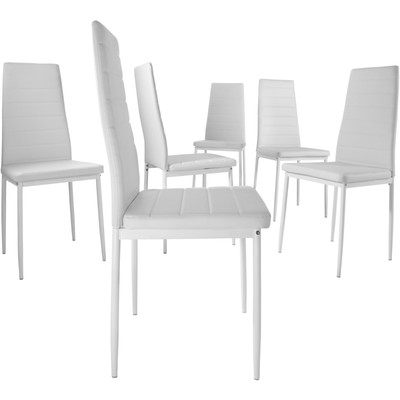 Lot de 6 chaises table salle à manger ensemble cuisine salon set meubles blanc Lot de 6 chaises table salle à manger ensemble cuisine salon set meubles blanc