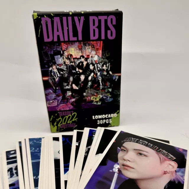 Daily BTS Photo Lomo Cards Set 30 KPop Taehyung JK Army Seasons Greetings 2022 2