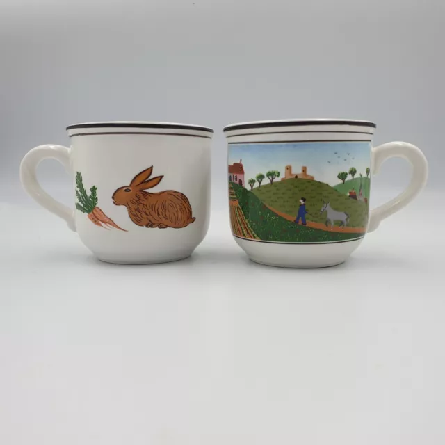 Duo De Tasses A Cafe Moka Villeroy & Boch Design Naif Signe Laplau