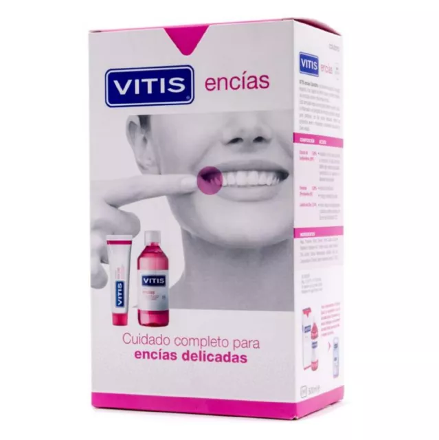 Pack Vitis Encias Colutorio 500ml + Pasta Dentifrica 100ml. Encias Delicadas