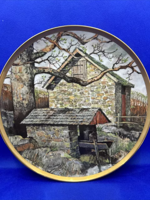 The American Countryside Eric Sloane Danbury Mint Spring House Collector Plate