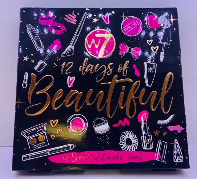 12 Days of Beautiful Holiday W7 Juego de Regalo - 12 Maquillaje en Caja Individual