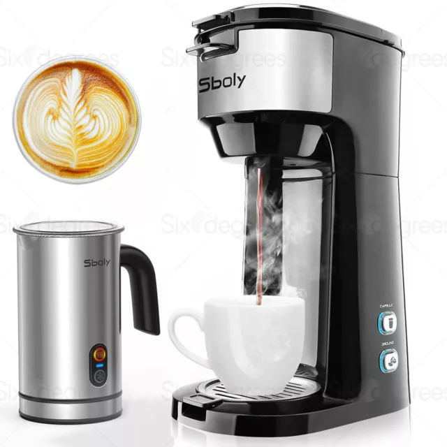 Sboly Single Service Coffee Maker K-Cup Brewer Pod & Ground Percolators