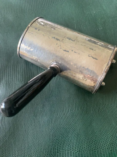 Vintage Silver Plated Table Roller Crumb Catcher Brush Sweeper