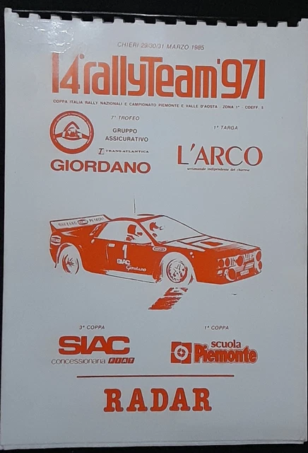 Rally Team 971 1985 Radar