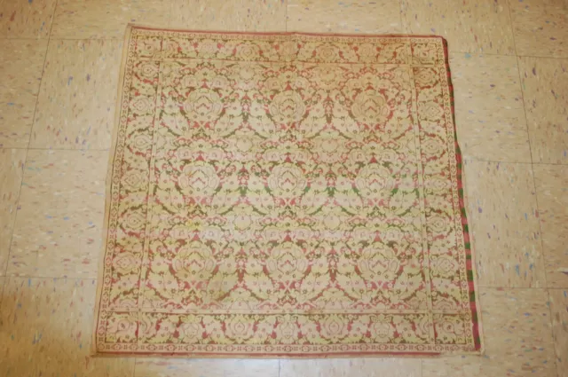 Antique 19th Century Ottoman Turkish Armenian Greek Embroidery Textile 2'8"x2'8"