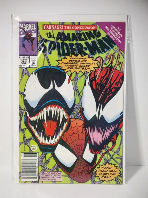 Marvel Comics Amazing Spider-Man #363  3rd Carnage 1992 Venom, Bagley