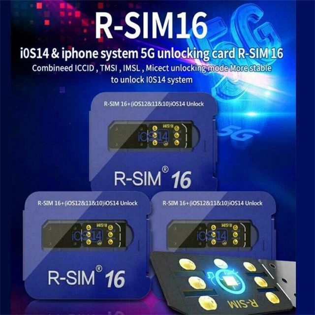 2021 R-SIM 16 Nano Unlock RSIM Card For iPhone 12 11 Pro MAX XR X 8 7 iOS14 LOT