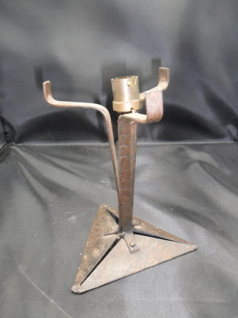 Pied De Lampe Art Deco Fer Forge Martele Style E Brandt Morin Et Bost Paul Kiss