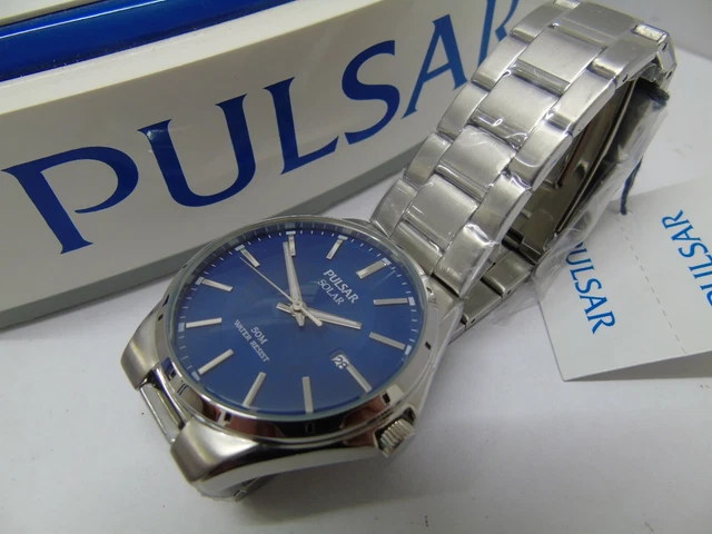 PULSAR BY SEIKO MENS SOLAR POWERED WATCH AS32-X011 **EX-DISPLAY** RRP £149  EUR 56,03 - PicClick FR