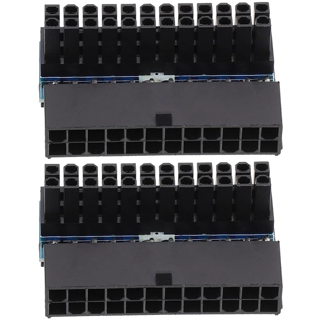 2x 90 Degree Angled Power Adapter Motherboard Angle Connector