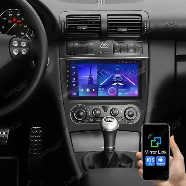 Android Autoradio für Mercedes Benz C-Klasse W203 2004-2007 GPS Navi WIFI FM RDS