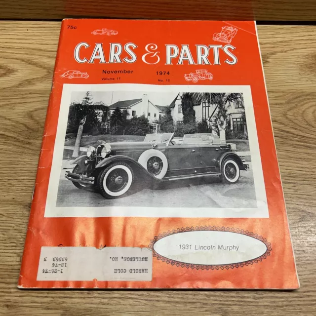 Cars & Parts Magazine November 1974 Cars Autos Parts Historic Motoring