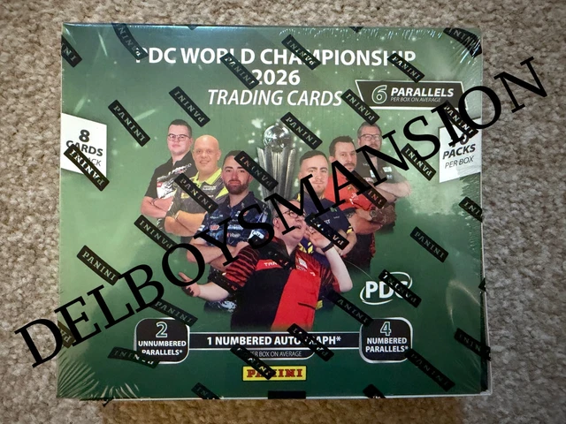 PDC WORLD CHAMPIONSHIP 2026 Darts Trading Card Collection Premium Box ...