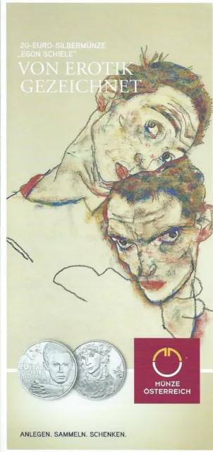 Infofolder 20 Euro : Egon Schiele - Keine Münzen