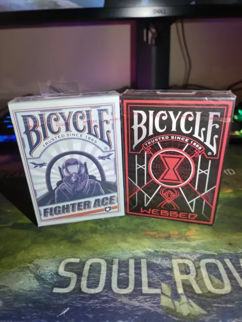 BICYCLE WEBBED AND Fighter Ace Playing Cards 2 Deck lot 2020
