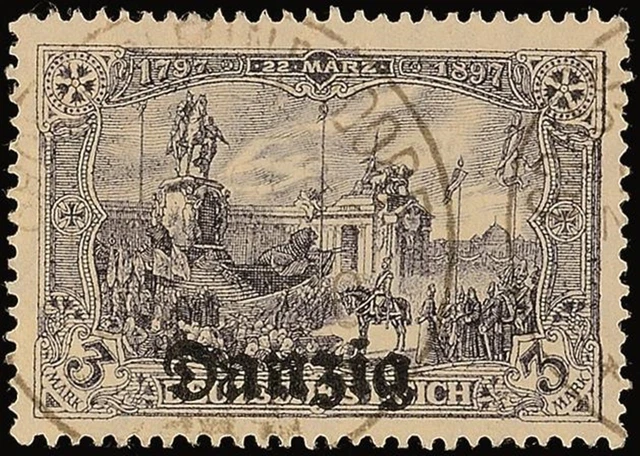 11995) Danzig 13a zeitgerecht gestempelt Kurzbef. Tworek BPP Mi. 130,-