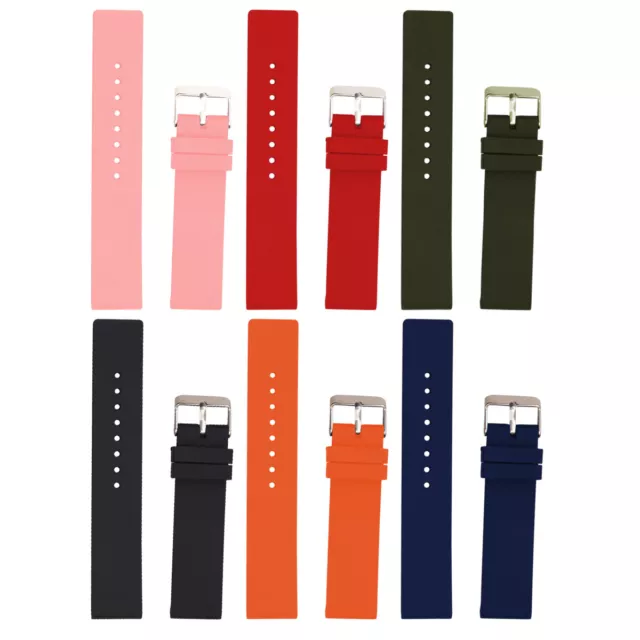 UK Quick ReleaseSilicone Watch Strap Waterproof Smart Watch Band Wrist Bracelet 2