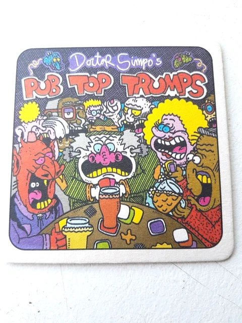 DOCTOR SIMPO'S - Pub Top Trumps, £ 200 Gebühr... Katze Nein??? Biermatte / Untersetzer