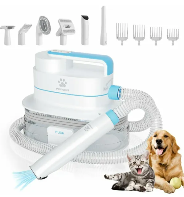 Dog & CAT Grooming Kit Suction 99% Pet Hair, Professional Clippers with 6 IN 1