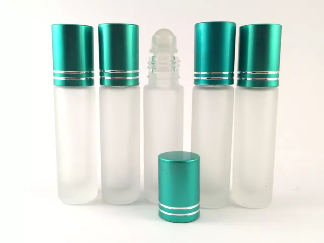 Essential Oil Glass Bottles 5ml 10ml Roll on Ball Empty Perfume/Attar Bottle UK