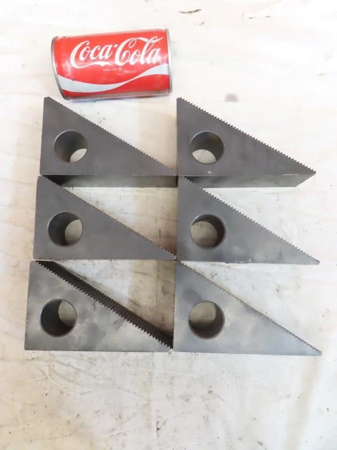 6 Vintage 5.5" long Machinist Set Up Step Blocks Serrated Hold Down Clamps Tools