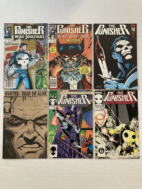 The Punisher Comic Lot (1980’s-1990’s) Volume 1&2; War Journal, War Zone