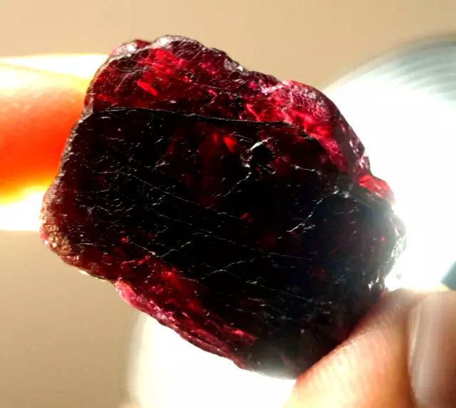 84 Ct +Natural Red Painite Rough Burmese Facet Untreated Loose Gemstone P05
