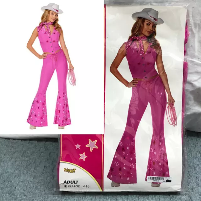 BARBIE THE MOVIE Adult Western Barbie Costume Spirit Halloween Size