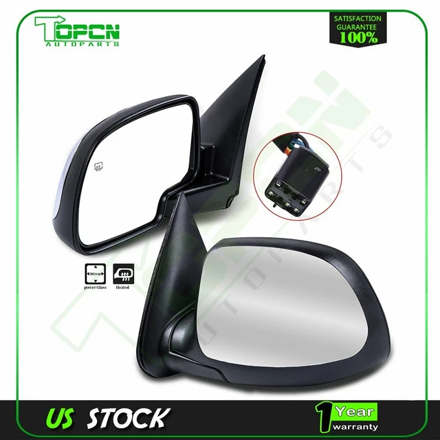 CHROME HEATED POWER Side View Mirrors Left & Right Pair Set Fits Chevy