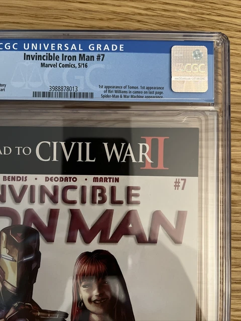 Invincible Iron Man 7 Marvel 2016 CGC 9.4 1st Appearance Riri Williams Ironheart 3