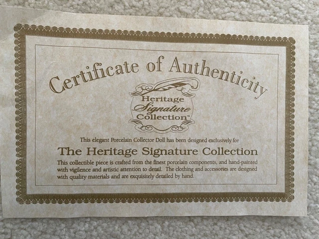 Heritage Signature Collection 2001 Porcelain Angel Doll Jolene Noel #12309. New 8