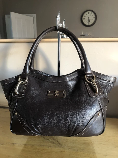 AUTHENTIC VINTAGE BB Balenciaga Paris Line Brown Leather Shoulder