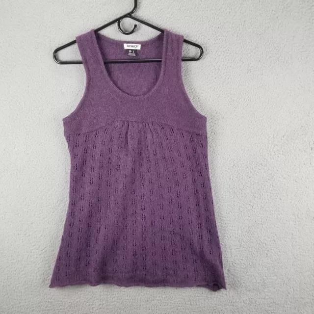 KENSIE Purple Tunic Sweater Tank Top Girls Large Knit