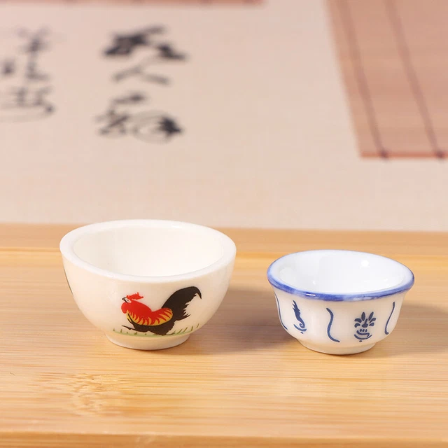 Dollhouse Miniature Mini Ceramic Bowl Kitchen decor Toy Accessories Sb