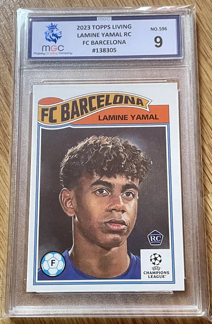 TOPPS LIVING SET 2023 2024 Lamine Yamal RC Barcelona 1st Rookie Graded