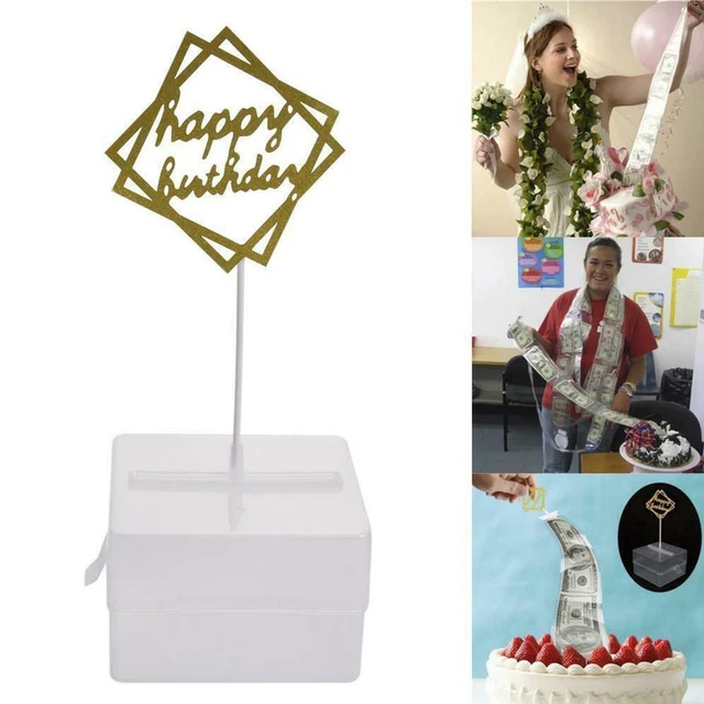 Sorpresa Feliz Cumpleaños Pastel de Boda Aniversario Dinero H5U9 B8M3 A4Y9