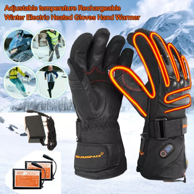 Rechargeable Battery Motorcycle Heated Gloves Electric Heated Socks Foot USB UK 3