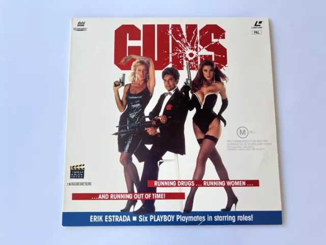 Guns (1992) - Laserdisc Movie PAL - Excellent Condition Erik Estrada RARE