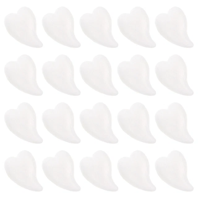 50pcs Schiuma solida I modelli di cuore in bianco schiume a forma di cuore statu