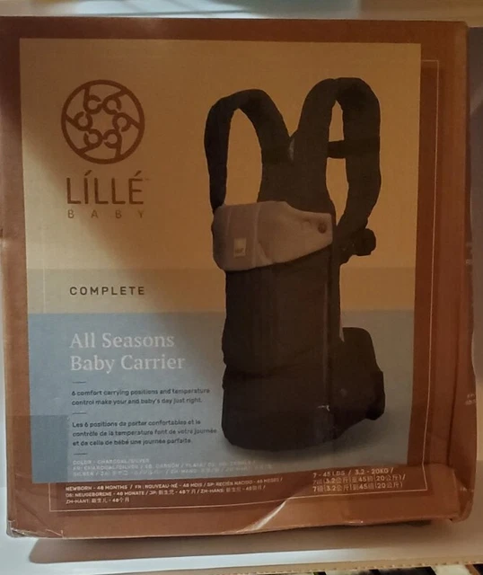Portabebés LÍLLÉbaby COMPLETO para todas las estaciones - carbón/plata
