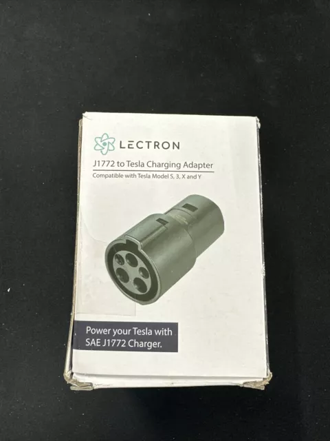 Lectron J1772 to Tesla Charging Adapter Max 60A 250V Electric Vehicle - Black
