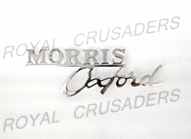 New Chrome Plated Morris Oxford Series 5 & 6 Boot Lid Badge