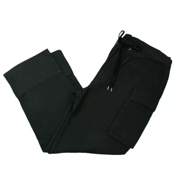 James Perse Cargo Pants Black Cotton Womens SZ 4 (XL) Neutral Comfort Pockets