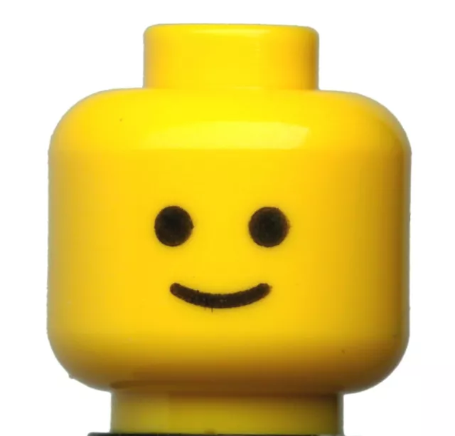 NEW LEGO - Figure Head - Town - Plain Classic Standard Grin yellow x1 modulars