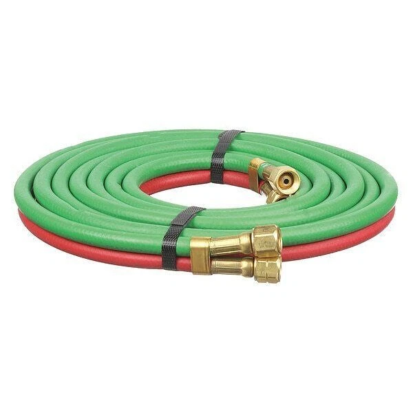 RADNOR Twin Welding Hose, 3/8 dia, 25 ft, Grd R RAD64003331
