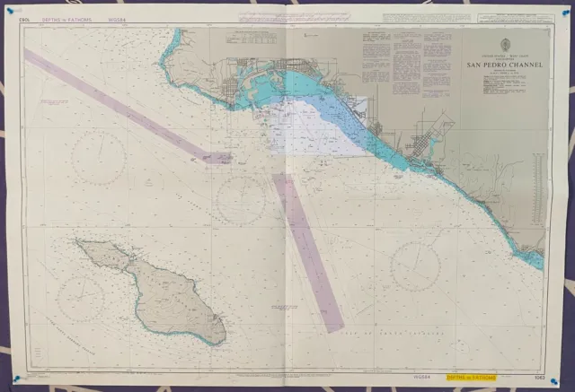 Admiralty 1063 UNITED STATES - WEST COAST CALIFORNIA SAN PEDRO CHANNEL Map Chart