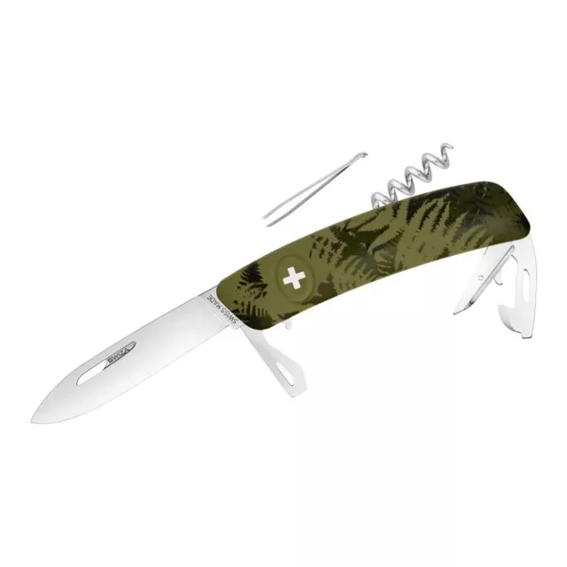 SWIZA C03 Schweizer TaschenmesserCamo Farn Khaki, 11 Funktionen