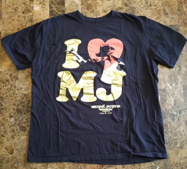 Michael Jackson The IMMORTAL World Tour by Cirque Du Soleil Tee Shirt XL EUC!